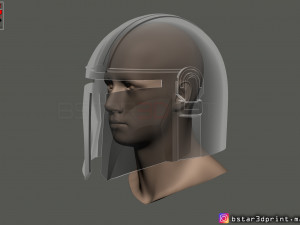 mandalorian helmet - star wars movie 2019 - 3d print 3D-Druckmodell