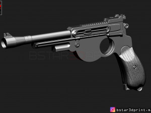 mandalorian blaster - pistol starwars - mandalorian star wars movie 2019 3d print model Modelo de Impressão 3D