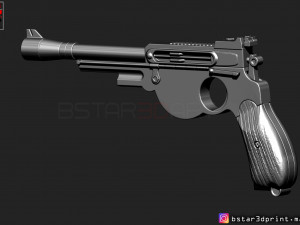 mandalorian blaster - pistol starwars - mandalorian star wars movie 2019 3d print model Modelo de Impressão 3D