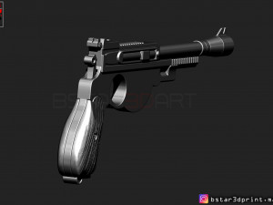 mandalorian blaster - pistol starwars - mandalorian star wars movie 2019 3d print model Modelo de Impressão 3D