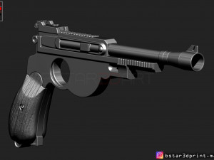 mandalorian blaster - pistol starwars - mandalorian star wars movie 2019 3d print model Modelo de Impressão 3D