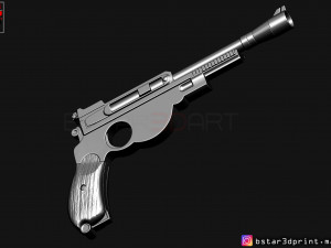 mandalorian blaster - pistol starwars - mandalorian star wars movie 2019 3d print model Modelo de Impressão 3D
