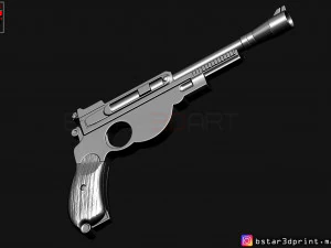 mandalorian blaster - pistol starwars - mandalorian star wars movie 2019 3d print model 3D Print Model