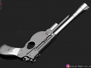mandalorian blaster - pistol starwars - mandalorian star wars movie 2019 3d print model Modelo de Impressão 3D