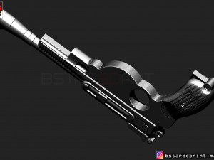 mandalorian blaster - pistol starwars - mandalorian star wars movie 2019 3d print model Modelo de Impressão 3D
