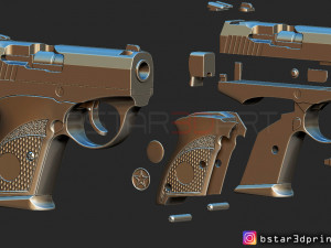 bond bullpup 9 3d print model 3Dプリントモデル