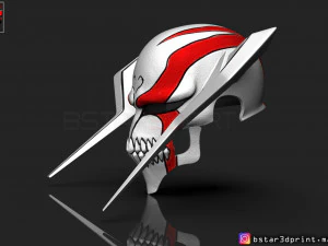 the whole hollow mask - kurosaki ichigo - bleach 3d print model 3d print model 3D Print Model