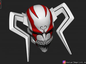 the whole hollow mask - kurosaki ichigo - bleach 3d print model 3d print model 3D Print Model