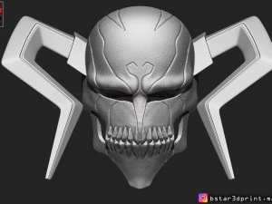 the whole hollow mask - kurosaki ichigo - bleach 3d print model 3d print model 3D Print Model