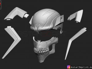 the whole hollow mask - kurosaki ichigo - bleach 3d print model 3d print model 3D Print Model