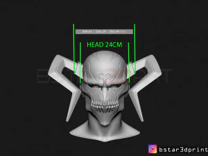 the whole hollow mask - kurosaki ichigo - bleach 3d print model 3d print model 3D Print Model