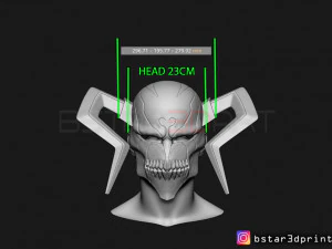 the whole hollow mask - kurosaki ichigo - bleach 3d print model 3d print model 3D Print Model