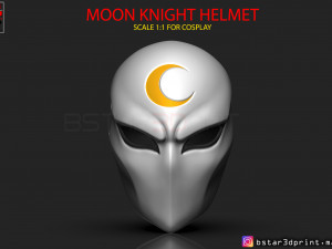 moon knight mask - marvel comic helmet 3d print model 3D Print Model