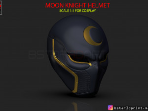 the moon knight helmet - marvel mask high quality 3d print model 3D Print Model