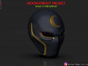 el casco del caballero lunar - m&aacute;scara maravilla modelo de impresi&oacute;n 3d de alta calidad Modelo de impresión 3D