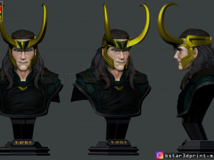 loki bust 2 heads - marvel - avenger - infinity war 3d print model 3D Print Model