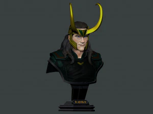 loki bust 2 heads - marvel - avenger - infinity war 3d print model 3D Print Model