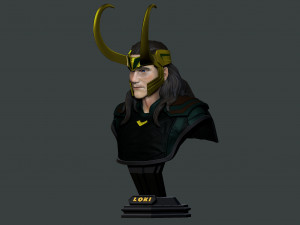 loki bust 2 heads - marvel - avenger - infinity war 3d print model 3D प्रिंट मॉडल
