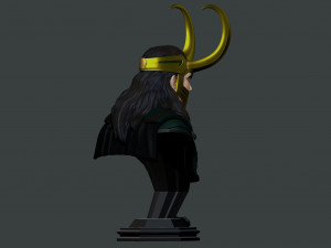 loki bust 2 heads - marvel - avenger - infinity war 3d print model 3D प्रिंट मॉडल
