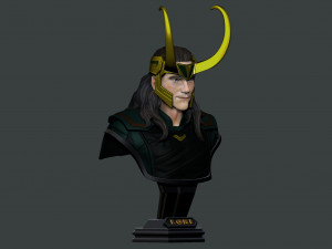 loki bust 2 heads - marvel - avenger - infinity war 3d print model 3D प्रिंट मॉडल