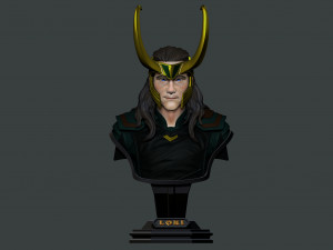 loki bust 2 heads - marvel - avenger - infinity war 3d print model 3D प्रिंट मॉडल