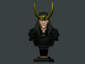 loki bust 2 heads - marvel - avenger - infinity war 3d print model 3D Print Model