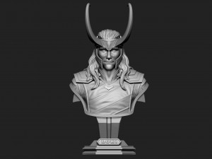 loki bust 2 heads - marvel - avenger - infinity war 3d print model 3D प्रिंट मॉडल
