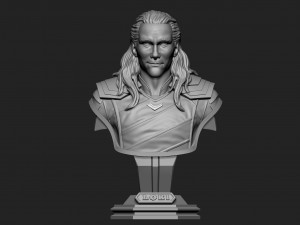 loki bust 2 heads - marvel - avenger - infinity war 3d print model 3D प्रिंट मॉडल