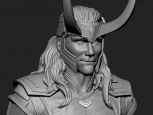 loki bust 2 heads - marvel - avenger - infinity war 3d print model 3D Print Model