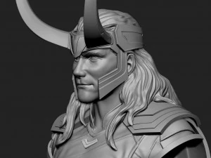 loki bust 2 heads - marvel - avenger - infinity war 3d print model 3D Print Model