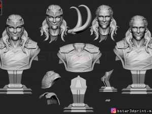 loki bust 2 heads - marvel - avenger - infinity war 3d print model 3D प्रिंट मॉडल