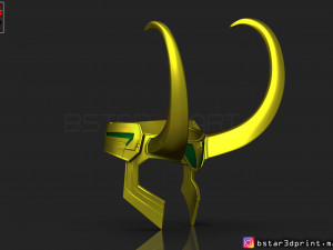 loki helmet - avenger marvel 3d print model Modèles 3D en vedette