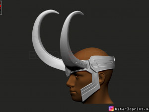 loki helmet - avenger marvel 3d print model Modèles 3D en vedette