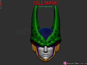 cell mask -dragon ball z cosplay or custom figure 3d print model 3Dプリントモデル