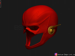 flash helmet season 6 3d print model Model Cetak 3D