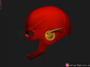 flash helmet season 6 3d print model Model Cetak 3D