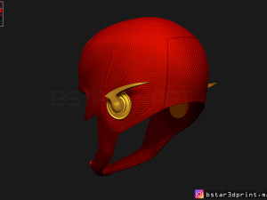 flash helmet season 6 3d print model Model Cetak 3D