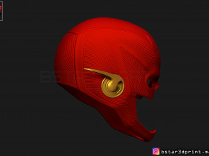 flash helmet season 6 3d print model Model Cetak 3D
