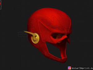 flash helmet season 6 3d print model Model Cetak 3D