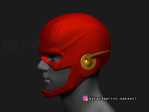 flash helmet season 6 3d print model Model Cetak 3D
