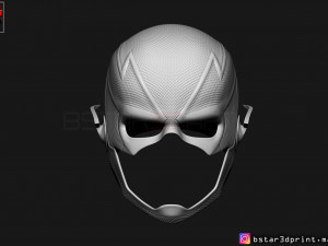 flash helmet season 6 3d print model Model Cetak 3D