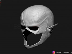 flash helmet season 6 3d print model Model Cetak 3D