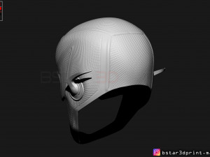 flash helmet season 6 3d print model Model Cetak 3D