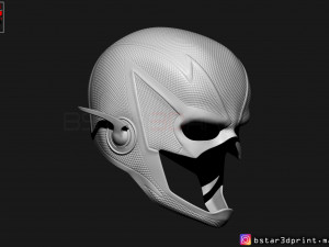flash helmet season 6 3d print model Model Cetak 3D