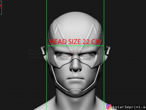 flash helmet season 6 3d print model Model Cetak 3D