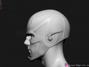 flash helmet season 6 3d print model Model Cetak 3D