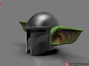 yoda mandalorian helmet - star wars mandalorian Modello di stampa 3D