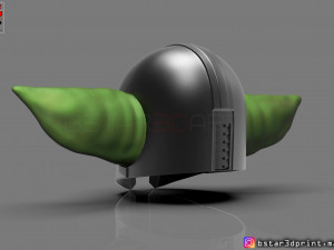 yoda mandalorian helmet - star wars mandalorian Modello di stampa 3D
