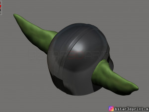 yoda mandalorian helmet - star wars mandalorian Modello di stampa 3D