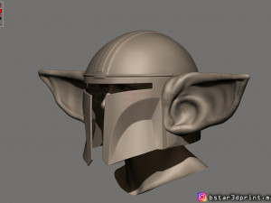 yoda mandalorian helmet - star wars mandalorian Modello di stampa 3D
